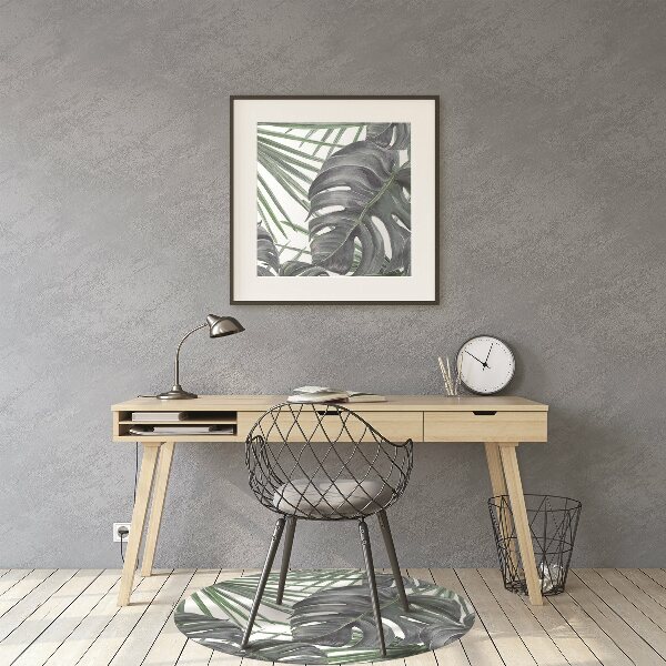 Office chair floor protector exotic plants