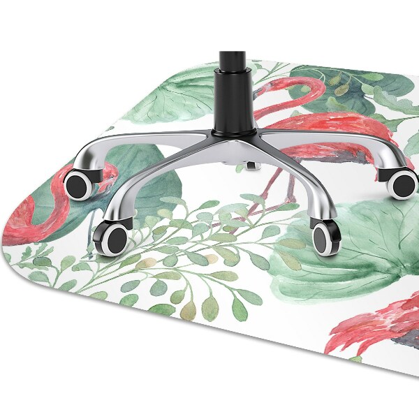 Chair mat exotic flamingos