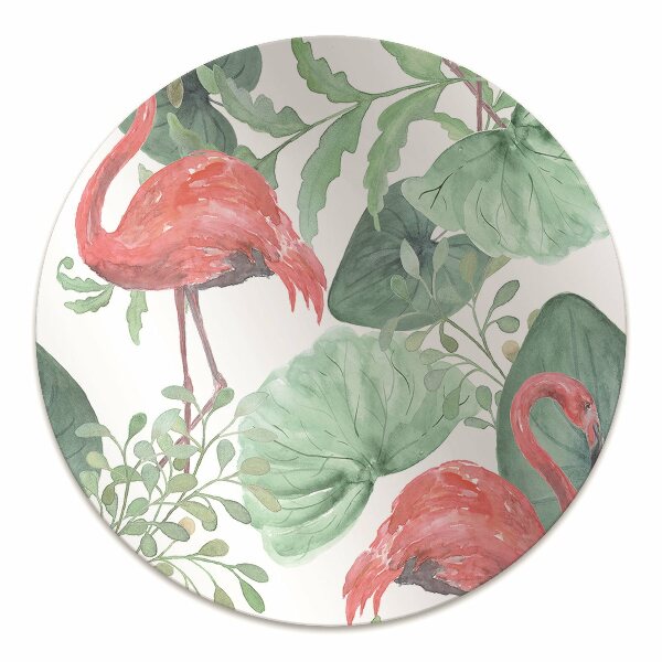 Chair mat exotic flamingos