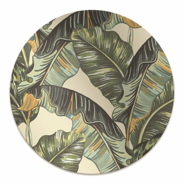 Office chair floor protector palm leaves