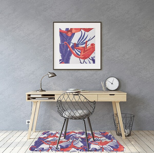 Office chair floor protector red monkey