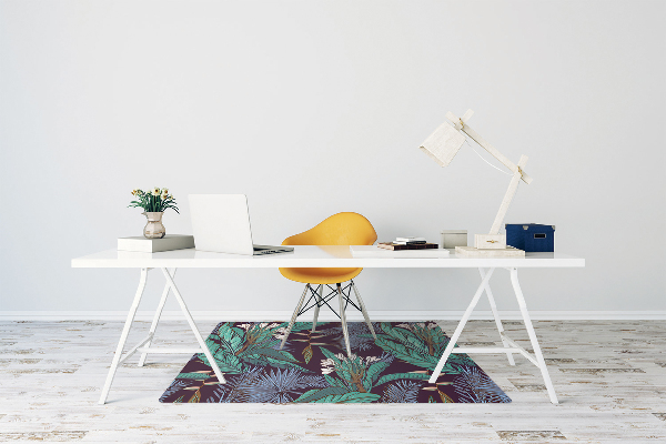 Office chair floor protector Tropical jungle
