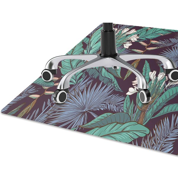 Office chair floor protector Tropical jungle