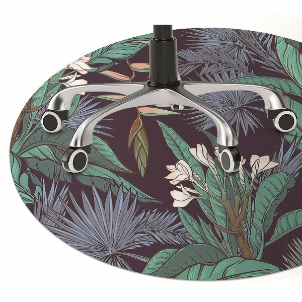 Office chair floor protector Tropical jungle