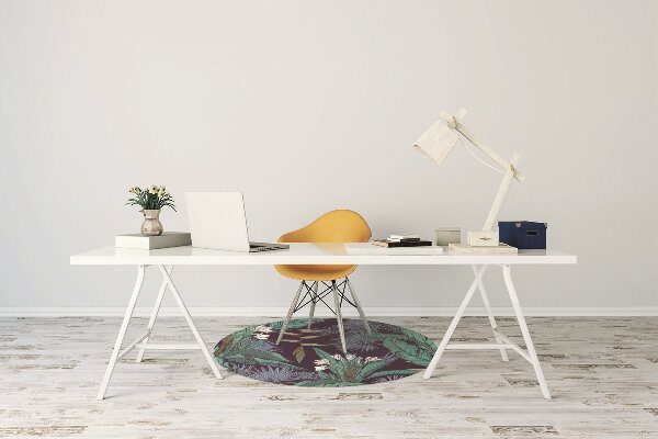 Office chair floor protector Tropical jungle
