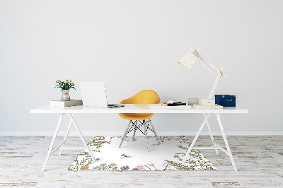 Office chair mat Spring flowers