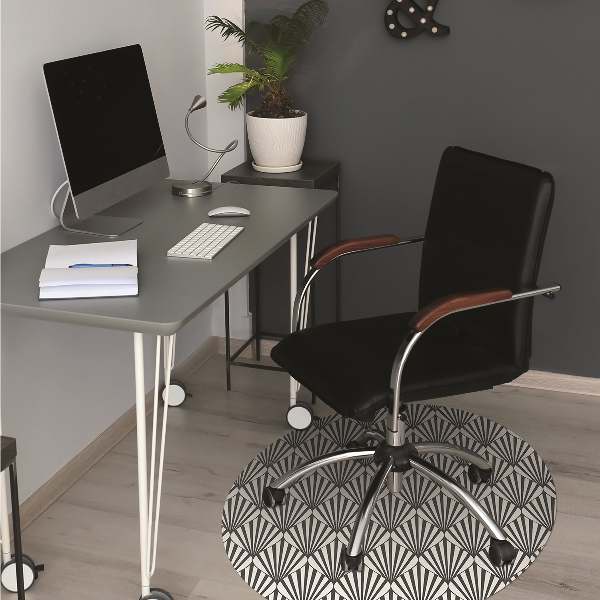 Office chair floor protector geometric patterns