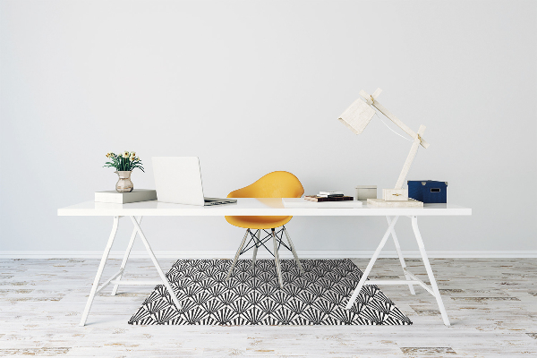 Office chair floor protector geometric patterns