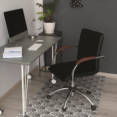 Office chair floor protector geometric patterns