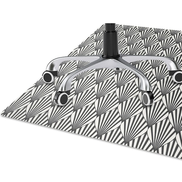 Office chair floor protector geometric patterns