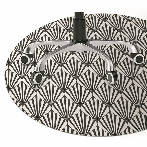 Office chair floor protector geometric patterns