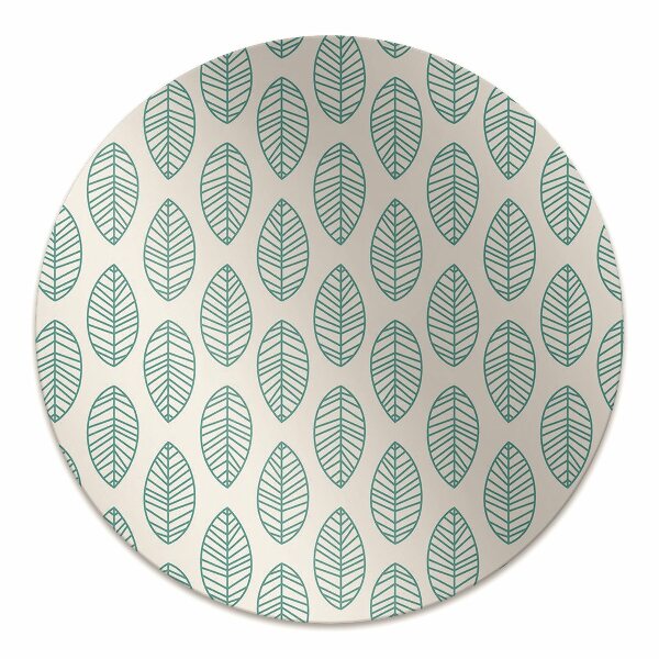 Office chair mat symmetrical leaves