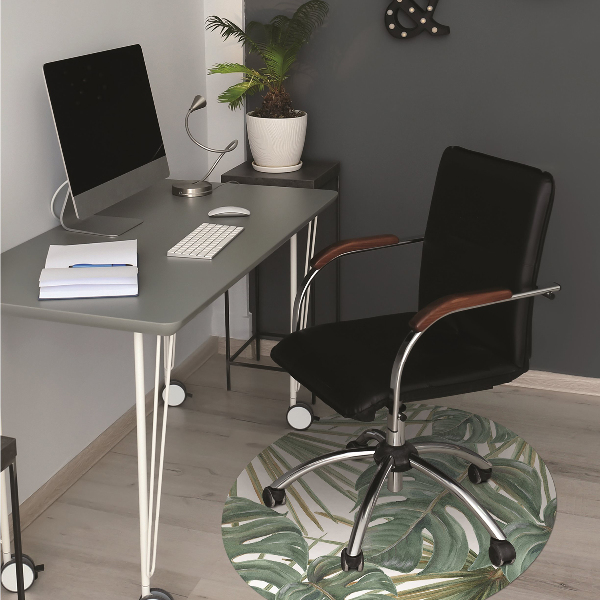 Office chair floor protector exotic plants