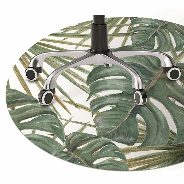 Office chair floor protector exotic plants