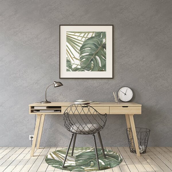 Office chair floor protector exotic plants