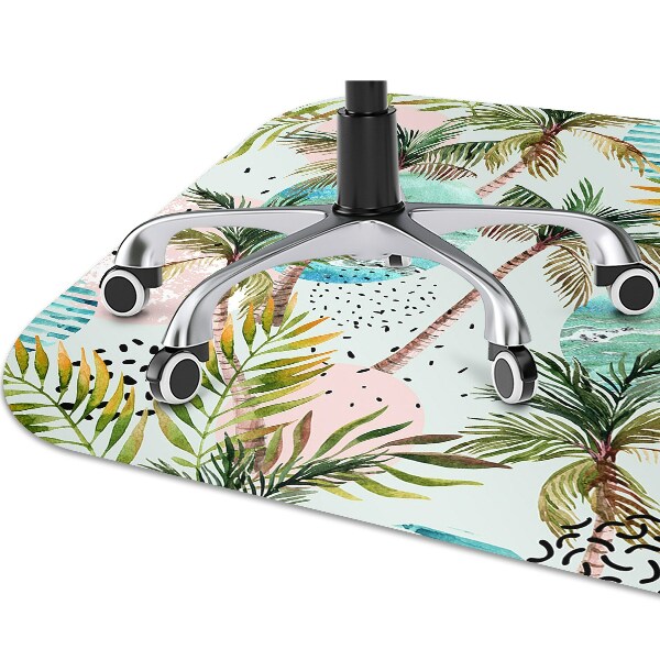 Computer chair mat Hawaii palm