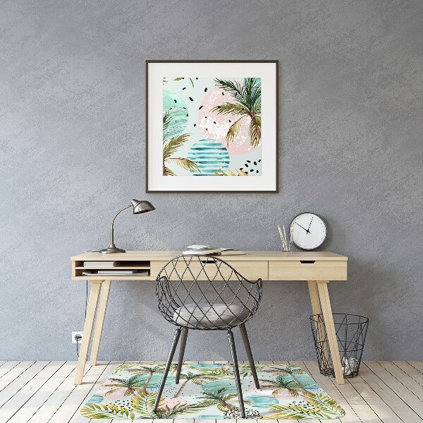Computer chair mat Hawaii palm