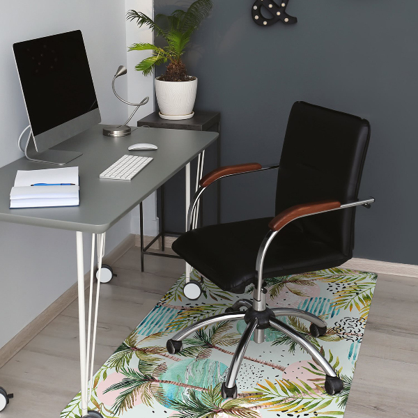 Computer chair mat Hawaii palm