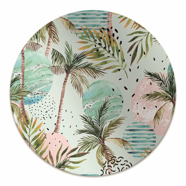 Computer chair mat Hawaii palm