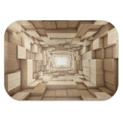 Office chair mat abstract wood