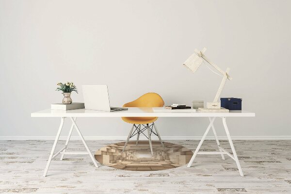 Office chair mat abstract wood