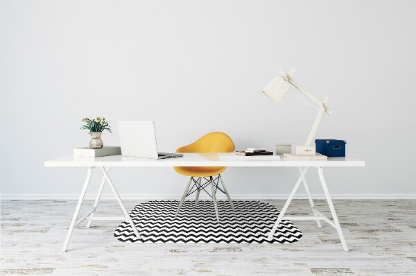 Office chair mat black trail