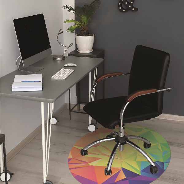 Chair mat floor panels protector Abstraction color