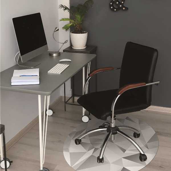 Chair mat floor panels protector Abstraction gray