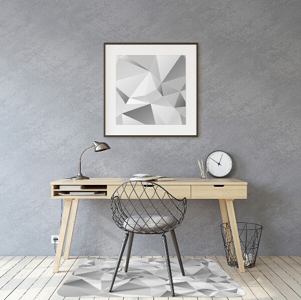 Chair mat floor panels protector Abstraction gray