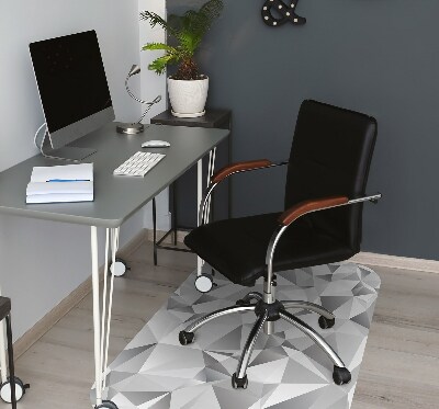 Chair mat floor panels protector Abstraction gray
