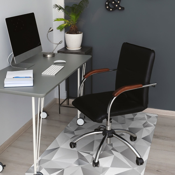 Chair mat floor panels protector Abstraction gray
