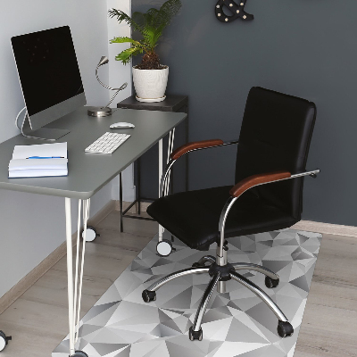 Chair mat floor panels protector Abstraction gray