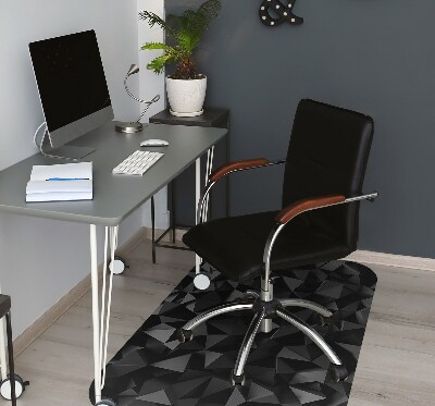 Office chair mat Abstraction black