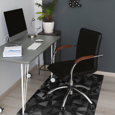 Office chair mat Abstraction black