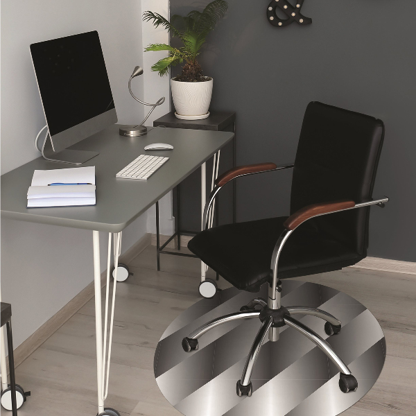 Office chair mat metallic basket