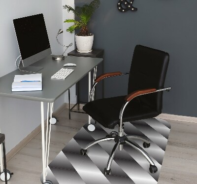 Office chair mat metallic basket