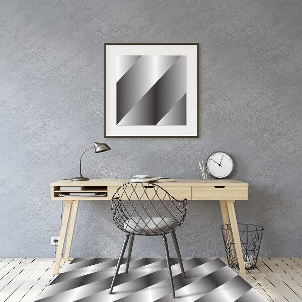 Office chair mat metallic basket