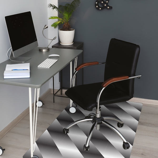 Office chair mat metallic basket