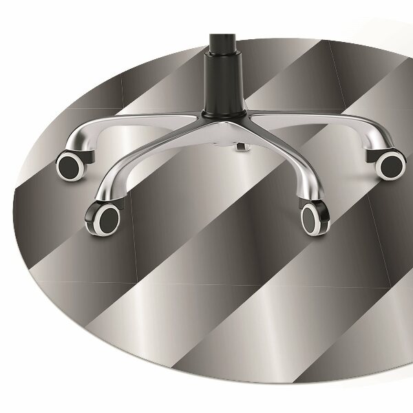 Office chair mat metallic basket