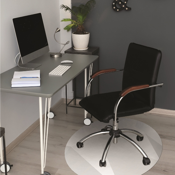 Chair mat floor panels protector Abstraction White
