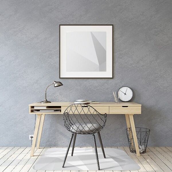 Chair mat floor panels protector Abstraction White