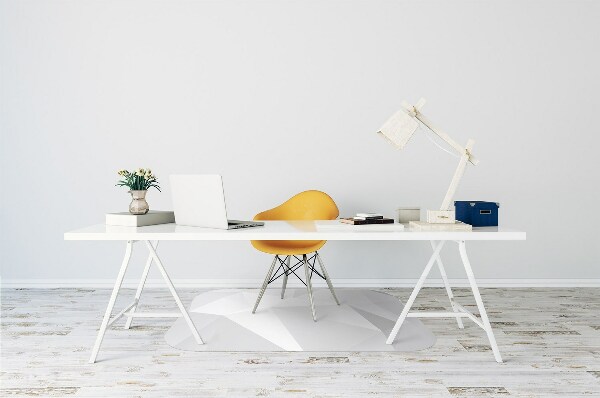 Chair mat floor panels protector Abstraction White