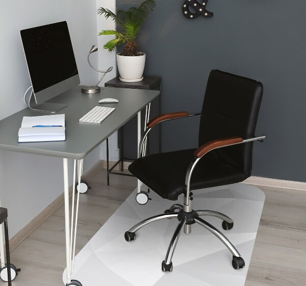 Chair mat floor panels protector Abstraction White