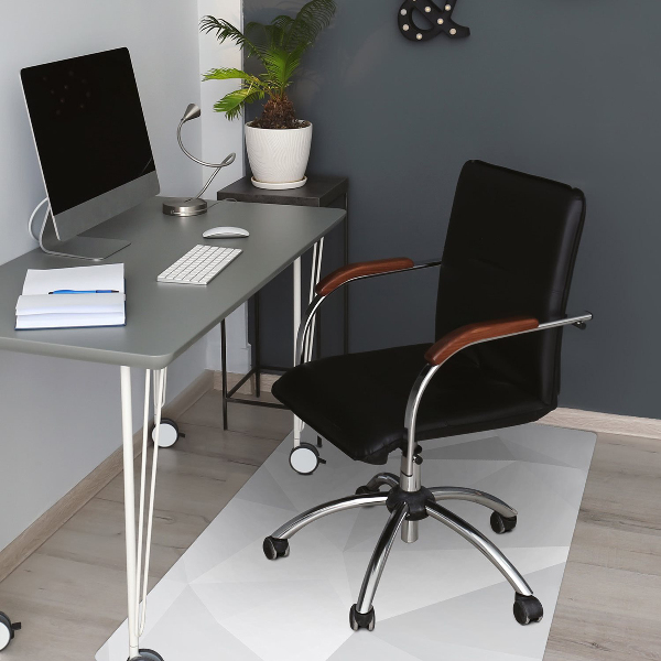 Chair mat floor panels protector Abstraction White