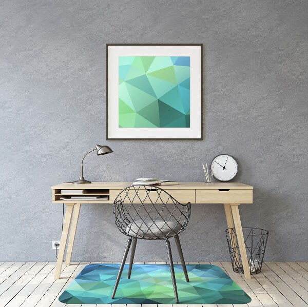 Computer chair mat Abstraction blue