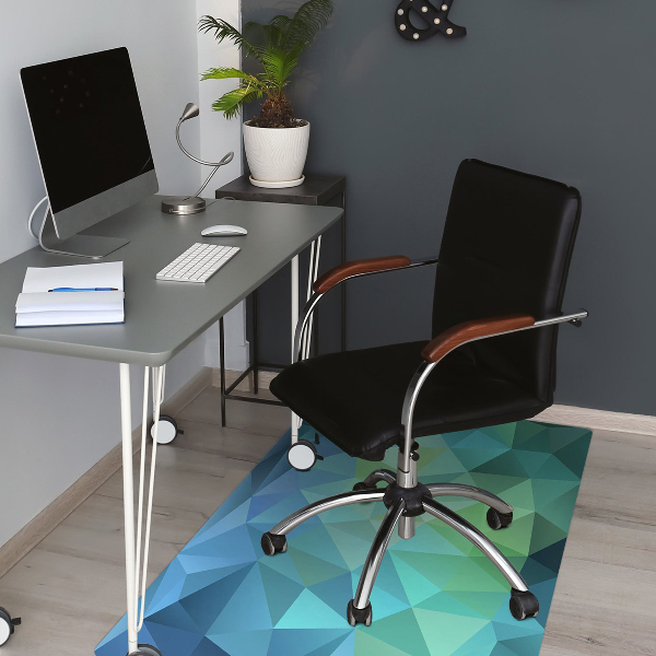 Computer chair mat Abstraction blue