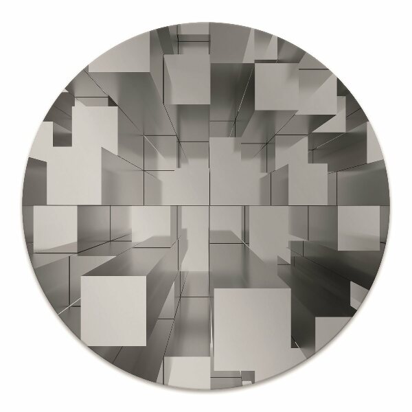 Desk chair mat gray tiles