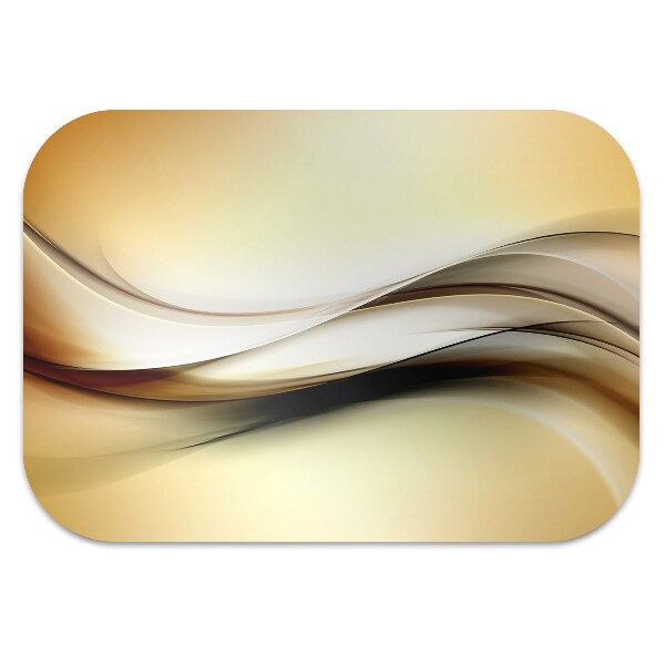 Office chair floor protector abstraction beige