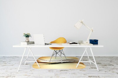 Office chair floor protector abstraction beige