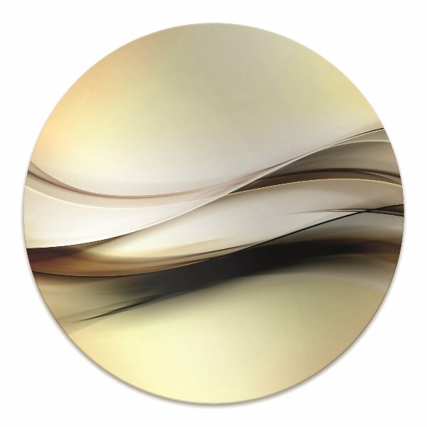 Office chair floor protector abstraction beige